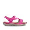 Rieker Twin Velcro Cross Strap Sandal - Fuchsia